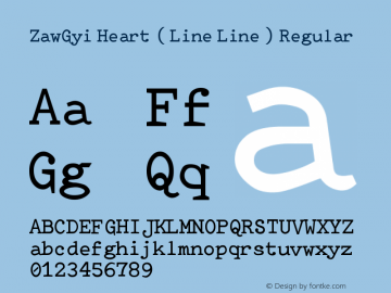 ZawGyi Heart ( Line Line )