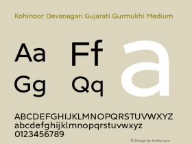 Kohinoor Devanagari Gujarati Gurmukhi