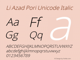 Li Azad Pori Unicode