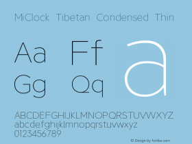 MiClock Tibetan Condensed