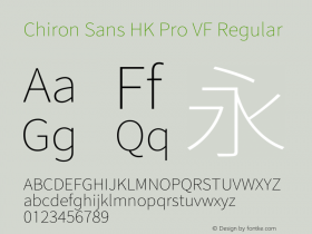 Chiron Sans HK Pro VF
