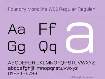 Foundry Monoline W01 Regular