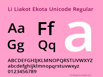 Li Liakot Ekota Unicode