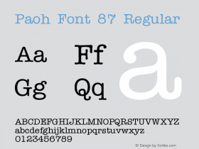 Paoh Font 87