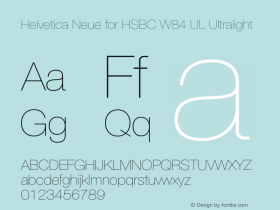 Helvetica Neue for HSBC W84 UL