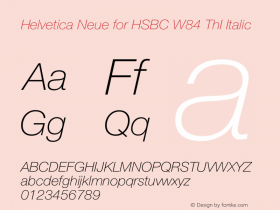 Helvetica Neue for HSBC W84 ThI