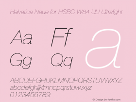 Helvetica Neue for HSBC W84 ULI
