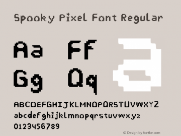 Spooky Pixel Font