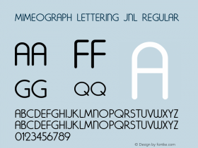 Mimeograph Lettering JNL