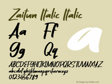 Zaitun Italic