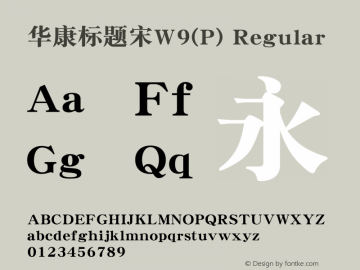 华康标题宋W9(P)