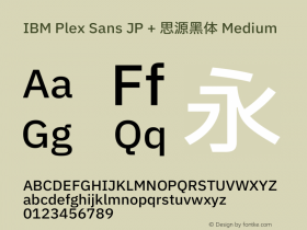 IBM Plex Sans JP + 思源黑体