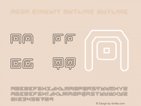 Neon Circuit Outline