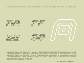 Neon Circuit Outline Italic