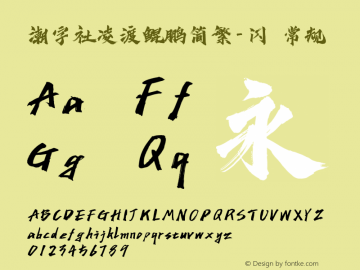 潮字社凌渡鲲鹏简繁-闪