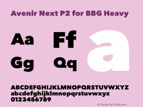 Avenir Next P2 for BBG