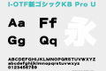 I-OTF新ゴシックKB Pro