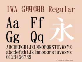 IWA G明朝B