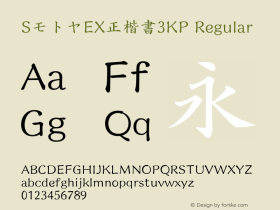 SモトヤEX正楷書3KP