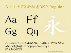 SモトヤEX新楷書3KP