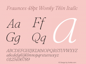 Fraunces 48pt Wonky