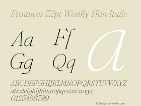 Fraunces 72pt Wonky