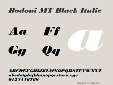Bodoni MT Black