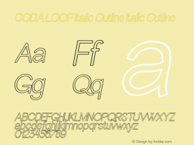 CODA LOOP Italic Outline