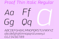 Proof Thin Italic