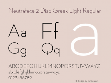 Neutraface 2 Disp Greek Light