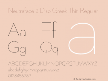 Neutraface 2 Disp Greek Thin