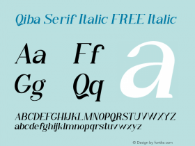 Qiba Serif Italic FREE