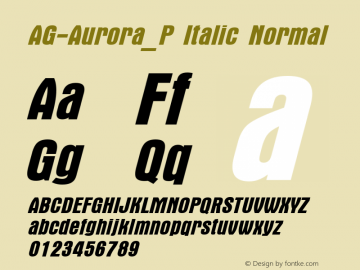 AG-Aurora_P Italic
