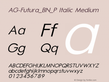 AG-Futura_BN_P Italic