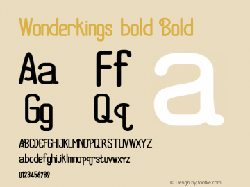 Wonderkings bold