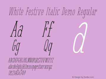 White Festive Italic Demo