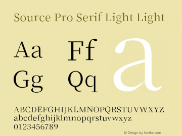 Source Pro Serif Light