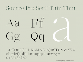 Source Pro Serif Thin