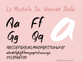 Li Mustafa Sa. Unicode