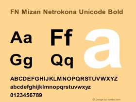 FN Mizan Netrokona Unicode