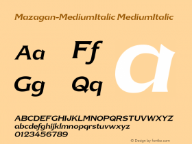 Mazagan-MediumItalic