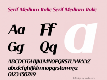 Serif Medium Italic