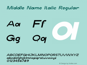 Middle Name Italic