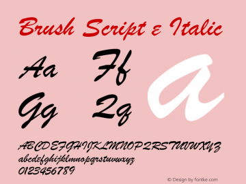 Brush Script e