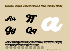 Quintal Script PERSONAL USE ONLY