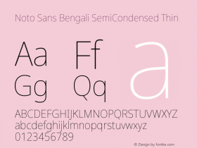 Noto Sans Bengali SemiCondensed