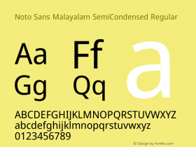 Noto Sans Malayalam SemiCondensed