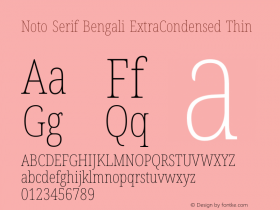 Noto Serif Bengali ExtraCondensed