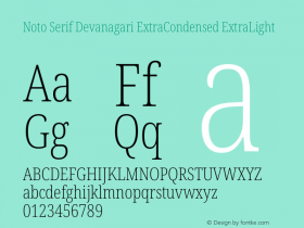 Noto Serif Devanagari ExtraCondensed