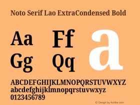 Noto Serif Lao ExtraCondensed